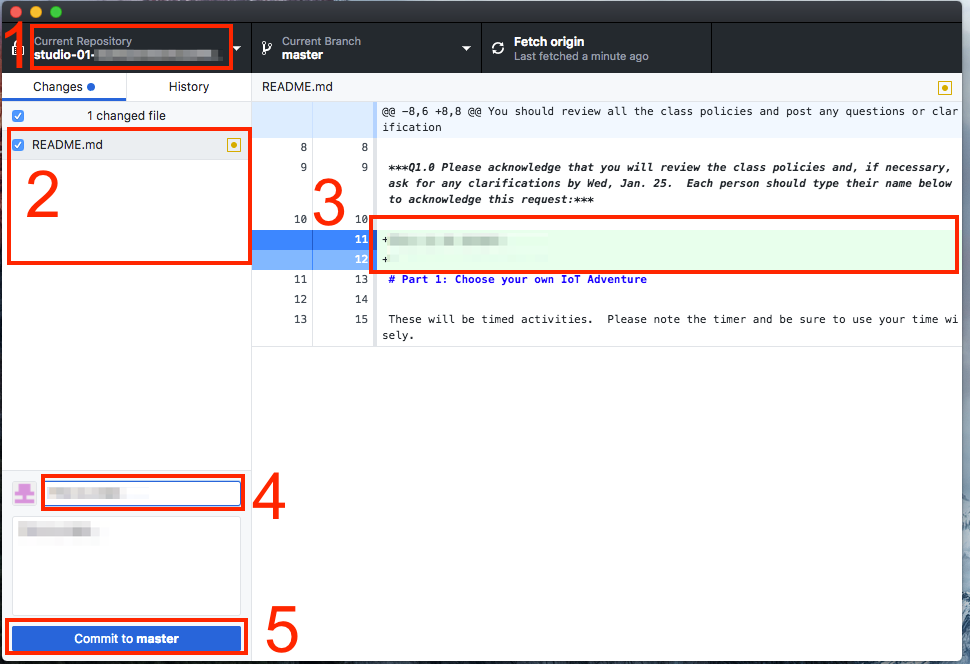 GitHub Desktop Commit