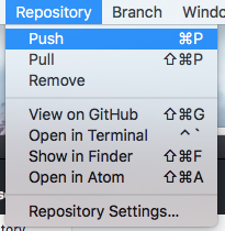 GitHub Desktop Push