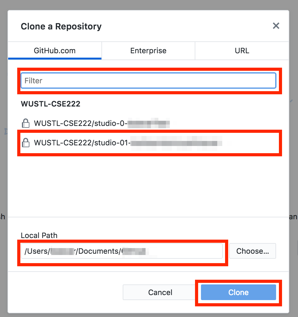 GitHub Clone Options