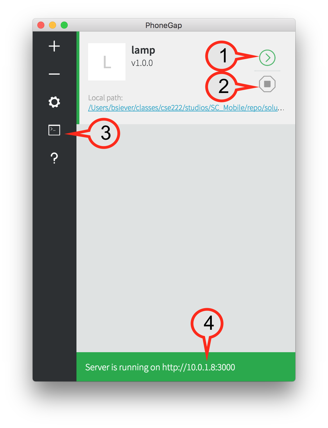 PhoneGap Serving App