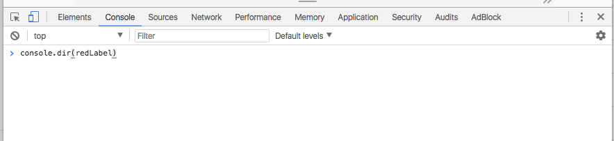 Developer Console dir()
