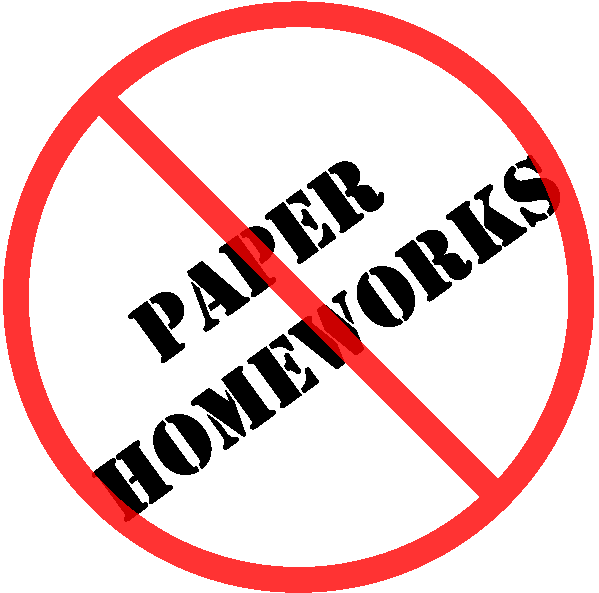 no paper homeworks!