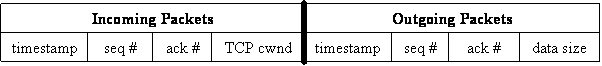 Figure 6:  Information collected by WREN kernel level packet trace [LowekampZangrilli04] 