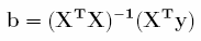 Equation 3: Solution for model parameters