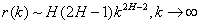 r(k)~H(2H-1)k^(2H-2), k to infinity