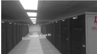 Figure 6 Example VR training scenario in the data center.