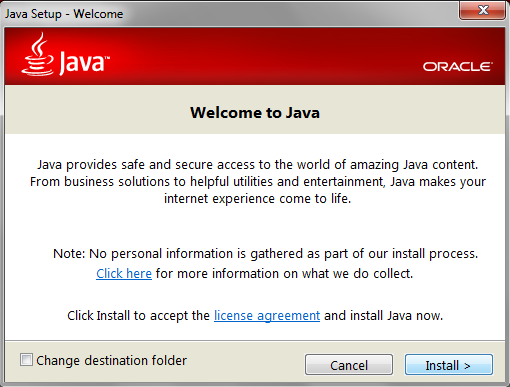 Java installer