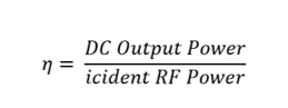 Rectenna total efficiency equation